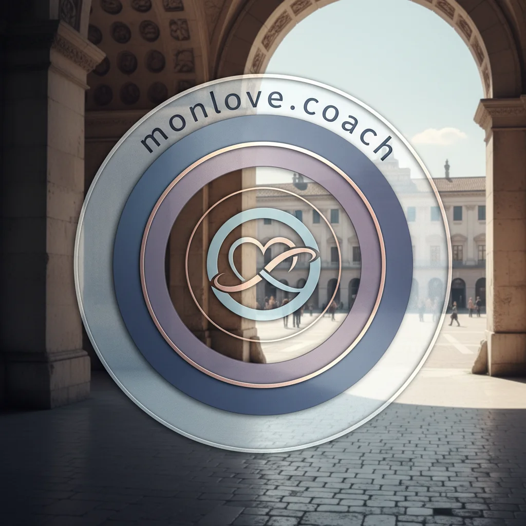 Représentation artistique de cercles concentriques symbolisant les schémas répétitifs en amour